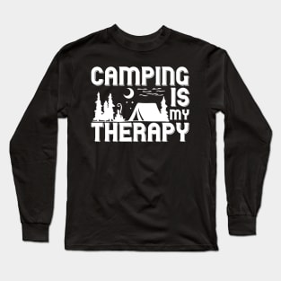 Camping Is My Therapy T Shirt For Women Men Long Sleeve T-Shirt